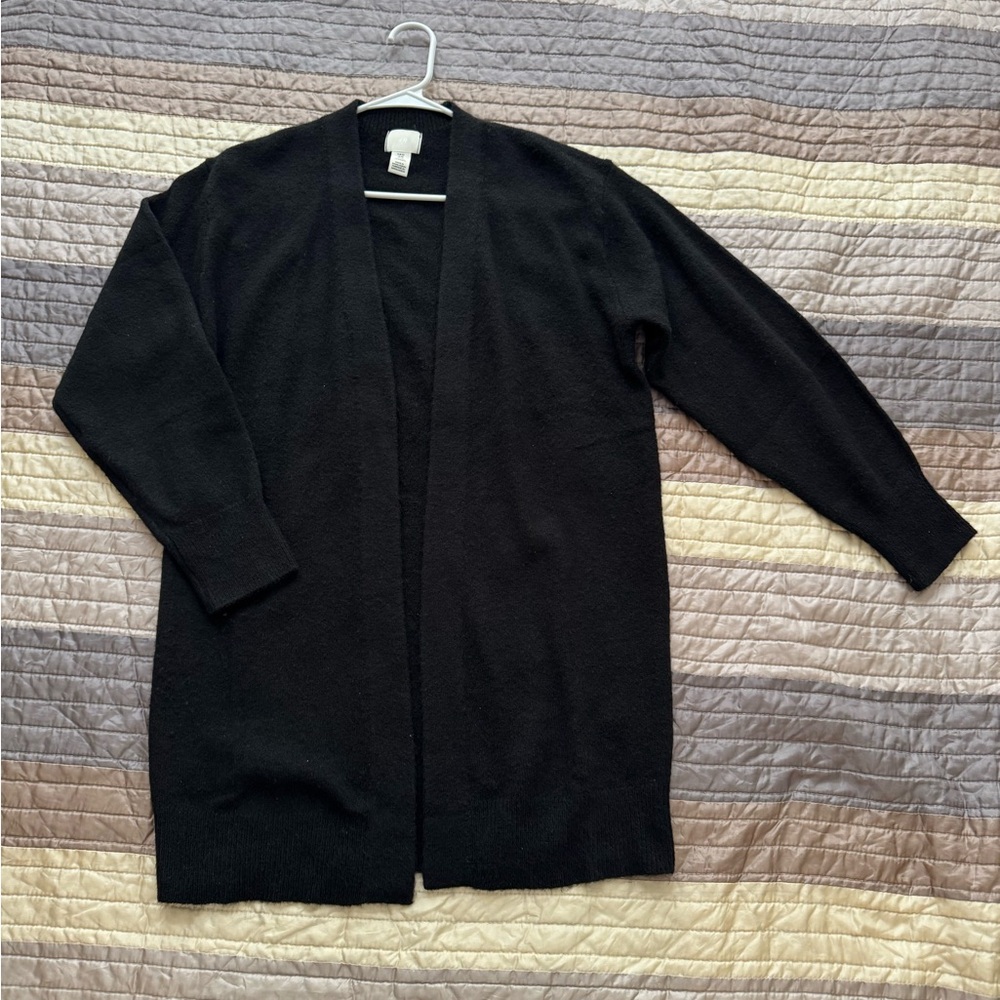 H&M Black Knit Cardigan Sweater